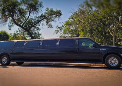 Black Stretch SUV Limousine for up 12 people.